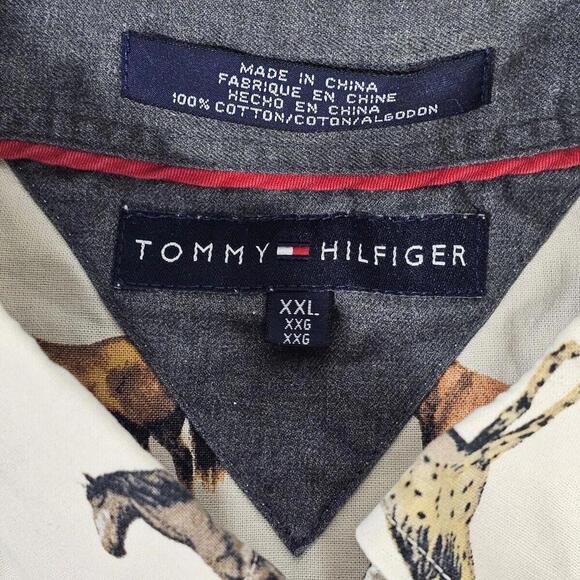 Davy Jones Horse Themed Button-Down Shirt Mens Size XXL Tommy Hilfiger - Picture 3 of 11